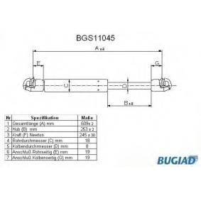 Heckklappendämpfer BGS11045 von BUGIAD günstig für 20,72 € online kaufen