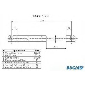 Heckklappendämpfer BGS11058 von BUGIAD günstig für 11,10 € online kaufen