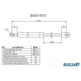 Heckklappendämpfer BGS11073 von BUGIAD günstig für 18,75 € online kaufen