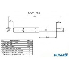 Heckklappendämpfer BGS11091 von BUGIAD günstig für 13,60 € online kaufen