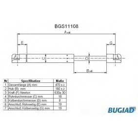 Heckklappendämpfer BGS11108 von BUGIAD günstig für 20,97 € online kaufen