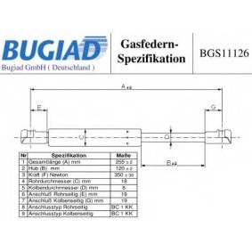 Heckklappendämpfer BGS11126 von BUGIAD günstig für 13,60 € online kaufen