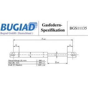 Heckklappendämpfer BGS11135 von BUGIAD günstig für 15,04 € online kaufen