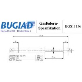 Heckklappendämpfer BGS11136 von BUGIAD günstig für 15,04 € online kaufen