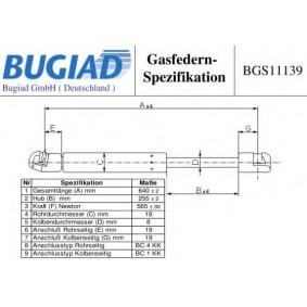 Heckklappendämpfer BGS11139 von BUGIAD günstig für 12,78 € online kaufen