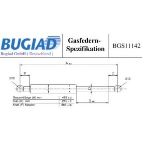 Heckklappendämpfer BGS11142 von BUGIAD günstig für 21,86 € online kaufen