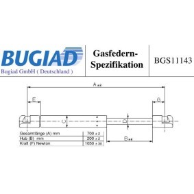 Heckklappendämpfer BGS11143 von BUGIAD günstig für 14,47 € online kaufen