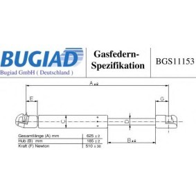 Heckklappendämpfer BGS11153 von BUGIAD günstig für 15,81 € online kaufen