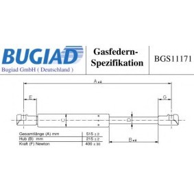 Osta Kaasujousi, tavaratila BUGIAD:llä BGS11171 edullisesti hintaan 20,33 €