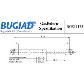 Heckklappendämpfer BGS11173 von BUGIAD günstig für 23,37 € online kaufen