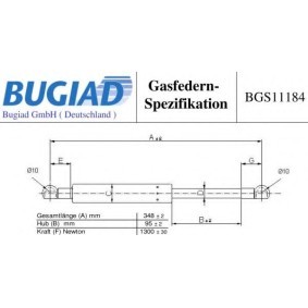 Köp Gasfjäder till baklucka av BUGIAD BGS11184 till det låga priset 144,07 kr