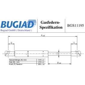 Heckklappendämpfer BGS11195 von BUGIAD günstig für 18,93 € online kaufen