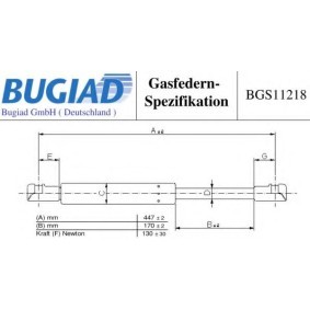 Köp Gasfjäder, bakruta av BUGIAD BGS11218 till det låga priset 284,39 kr