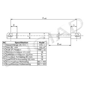 Heckklappendämpfer BGS11225 von BUGIAD günstig für 20,97 € online kaufen