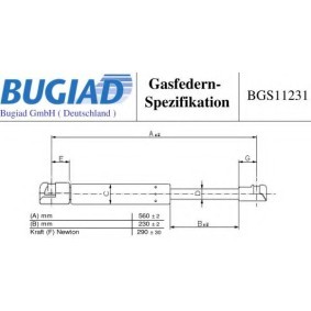Heckklappendämpfer BGS11231 von BUGIAD günstig für 11,10 € online kaufen