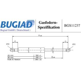 Heckklappendämpfer BGS11237 von BUGIAD günstig für 19,62 € online kaufen