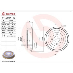 Köp Bromstrumma av BREMBO 14.C014.10 till det låga priset 320,50 kr