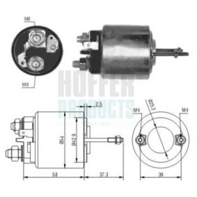 Magnetschalter, Anlasser von HOFFER 6646009