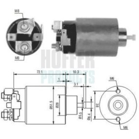 Magnetschalter, Anlasser von HOFFER 6646025
