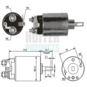 Magnetschalter, Anlasser 6646055 ISUZU von HOFFER