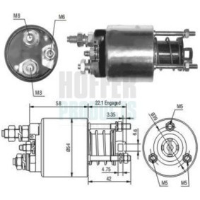 Compre Interruptor electromagnético, motor de arranque da HOFFER 6646077 a um preço baixo por 30,14 €