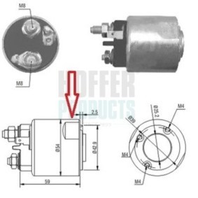 Magnetschalter, Anlasser von HOFFER 6646086