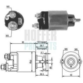 Magnetschalter, Anlasser von HOFFER 6646097