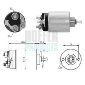 Magnetschalter, Anlasser 6646104 FORD C-MAX von HOFFER