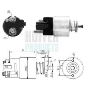 Magnetschalter, Anlasser von HOFFER 6646155