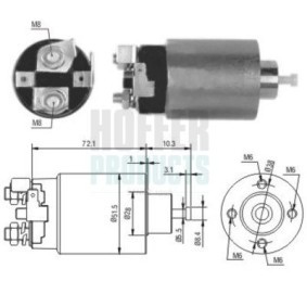 Magnetschalter, Anlasser von HOFFER 6646162