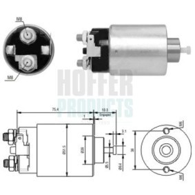 Magnetschalter, Anlasser 6646178 MITSUBISHI PAJERO PININ von HOFFER