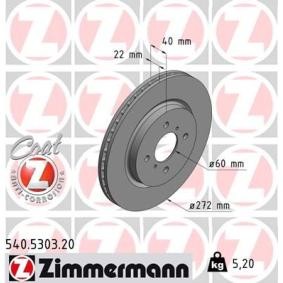 Comprar Disco de freno de ZIMMERMANN 540.5303.20 a bajo precio de 54,10 €