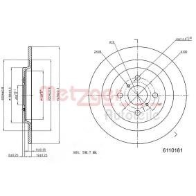 Bremsscheibe für DAIHATSU von METZGER