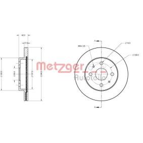 Bremsscheibe für DAIHATSU von METZGER