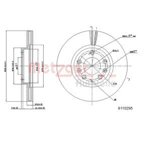Comprar Disco de freno de METZGER 6110295 a bajo precio de 52,47 €