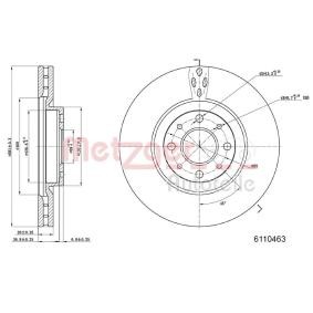 Achetez des Disque de frein METZGER 6110463 à prix pour 51,42 €