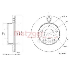 Achetez des Disque de frein METZGER 6110497 à prix pour 50,12 €
