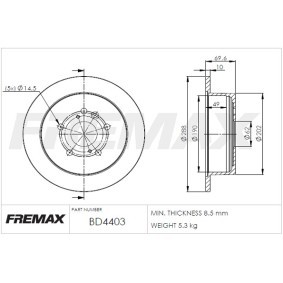 Bremsscheibe von FREMAX