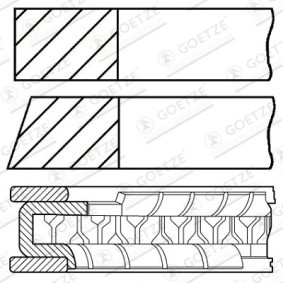 Acquista Kit fasce elastiche da GOETZE ENGINE 08-960500-00 a buon mercato per soli 30,12 €
