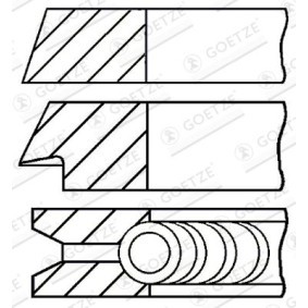 Acquista Kit fasce elastiche da GOETZE ENGINE 08-115700-00 a buon mercato per soli 23,75 €