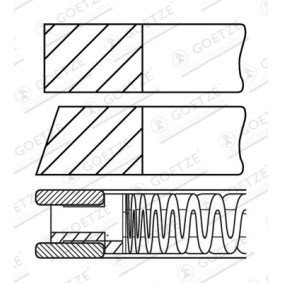 Comprar Juego de aros de pistón de GOETZE ENGINE 08-433900-00 a bajo precio de 18,75 €