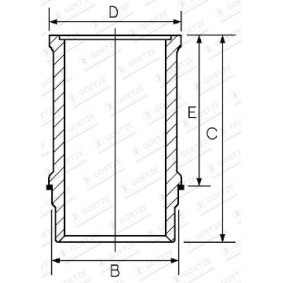Köp Cylinderfoder av GOETZE ENGINE 14-635060-00 till det låga priset 322,91 kr