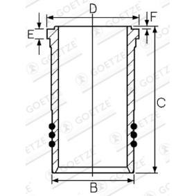 Köp Cylinderfoder av GOETZE ENGINE 15-260080-00 till det låga priset 1623,99 kr