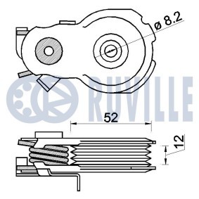 Achetez des Amortisseur de vibrations courroie de distribution de chez RUVILLE en ligne pour PAJERO PININ (H6_W, H7_W) à prix modérés