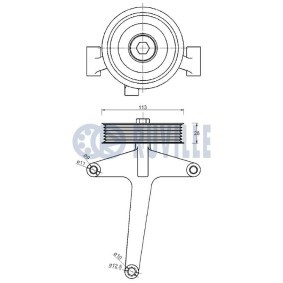 Schwingungsdämpfer, Keilrippenriemen 56722 PORSCHE CAYENNE von RUVILLE