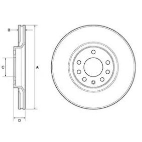 Compre Disco de travão da DELPHI BG3770C a um preço baixo por 54,03 €