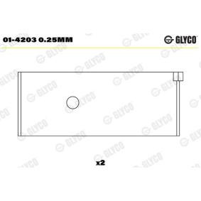 Köp Vevstakslager av GLYCO 01-4203 0.25mm till det låga priset 137,04 kr