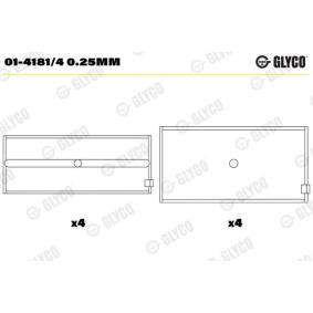Köp Vevstakslager av GLYCO 01-4181/4 0.25mm till det låga priset 412,76 kr