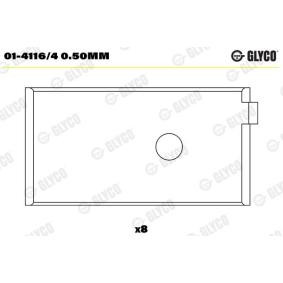 Köp Vevstakslager av GLYCO 01-4116/4 0.50mm till det låga priset 243,73 kr