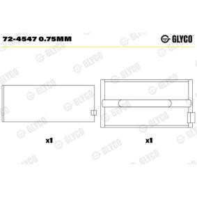 Achetez des Coussinet de vilebrequin GLYCO 72-4547 0.75mm à prix pour 17,78 €